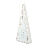 Large Distressed White Washed Beaded Tree Tabletop Decor