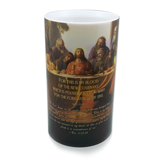 Last Supper 4"x7" Flickering LED Flameless Prayer Candle with Timer