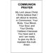Last Supper Communion Paper Prayer Card, Pack of 100