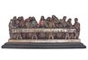 Last Supper 6" Tall Lightly Hand Painted Cold Cast Bronze Statue on Wood Base