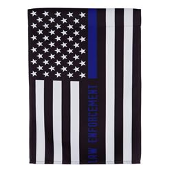 Law Enforcement Thin Blue Line Garden Flag