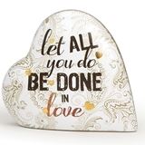 Let All You Do Be Done In Love 3.5" Musical Heart