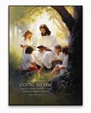 Jesus With Children "Come To Me" 12x16 Wall Plaque