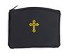 Black Leather Rosary Pouch, Large
