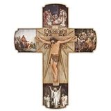 Life of Christ 12" Resin Wall Crucifix