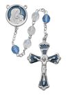 Light Blue Crystal 7mm Rosary