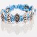 Light Blue and Silver Miraculous Medal Blessing Bracelet
