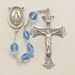 Light Sapphire Multi Faceted Tin Cut Crystal Rosary