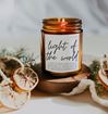 Light of the World Amber Glass Jar Soy Candle (cinnamon, nutmeg, and clove scent)