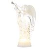 Lighted 12" Trumpet Angel with Silver Swirling Glitter