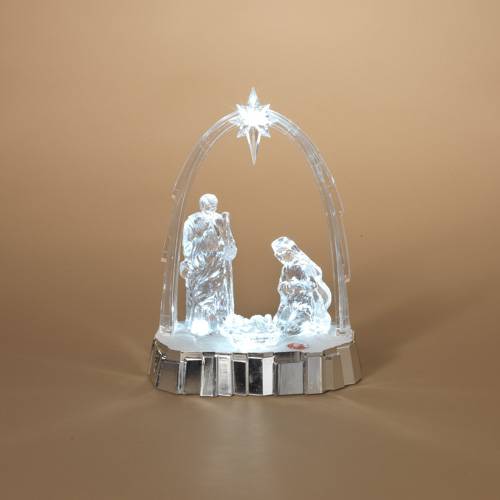 Lighted Musical Acrylic Nativity Scene