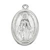 Raised Silver Oxidized Miraculous Medal