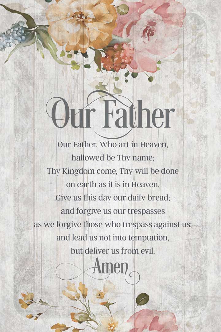 Lord's Prayer 6" x 9" Wall Plaque
