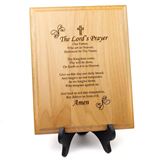 Lords Prayer 7x9 Engraved Wood Plaque