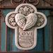 Love Leaves A Memory Cast Stone Wall Cross - 126000