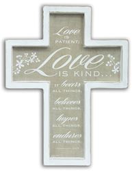 Love is Patient 10" Wall Cross