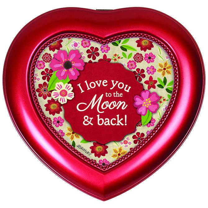 Love you to the Moon and Back Heart Music Box