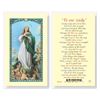 Lovely Lady Dressed In Blue Laminated Prayer Card