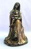 6" Madonna And Child Statue Bronzed Resin