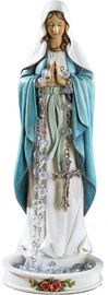 Madonna Rosary Holder 8" Statue