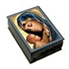 Madonna and Child Icon Decopage Rosary Keepsake Box