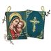 Madonna and Child Rosary Tapestry Icon Rosary Pouch 5 3/8" x 4"