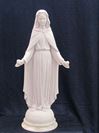 16" Alabaster Madonna with Roses Statue from Italy