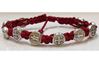 Maroon and Silver St. Benedict Blessing Bracelet 