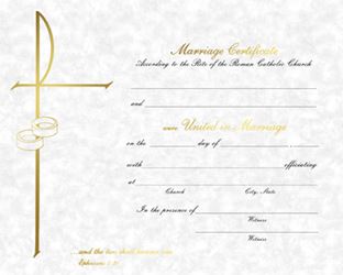 Marriage Certificates with Envelopes, Box of 50