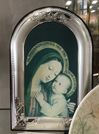 Mary And Jesus Canvas in Silver Frame on Wood Back from Italy