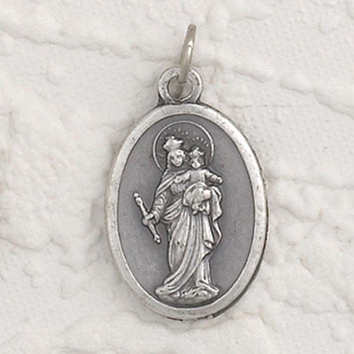 Mary Help of Christians 1" Oxidized Medal - 50/Pack *SPECIAL ORDER - NO RETURN