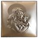 Madonna and Child ﻿Silver/Wood Plaque from Italy ﻿Silver over aluminum in design with solid wood backing which can stand or hang. 9.5 inch x 7.75 inch tall. Stunning piece of religious art from Italy!