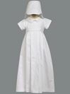 'Mason' Christening Cotton Romper with Detachable Gown