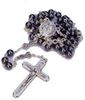 St. Peregrine Mens Hematite Cancer Rosary