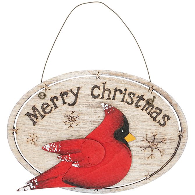 Merry Christmas Cardinal Ornament
