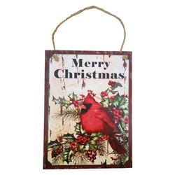 Merry Christmas Cardinal Plaque