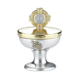 Metal Chalice Shaped Box For Rosaries Made In Italy