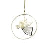 Metal Ornament with Gold Colored Flying Angel