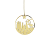 Metal Ornament with Gold Colored Nativity Scene