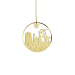 Metal Ornament with Gold Colored Nativity Scene