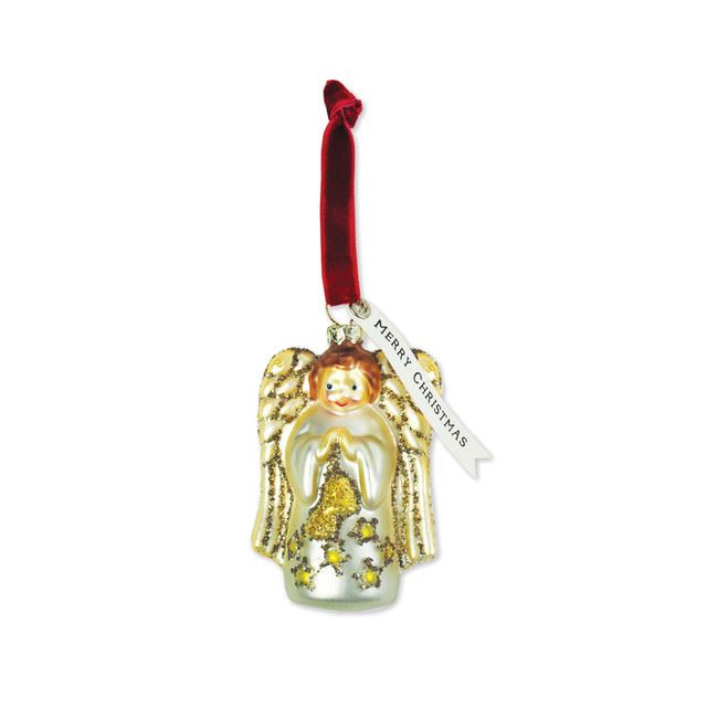 Mini Blown Glass Angel Ornament