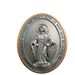 Miraculous Medal 8" Wall Plaque, Pewter Style Finish w/Gold Trim