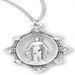 Miraculous Medal with Crystal Stones Sterling Silver with an 18" Chain