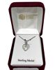 Miraculous Sterling Silver Heart Shaped Medal on 16" Chain