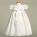 Miriam Embroidered Tulle Christening Gown with Sequins and Bonnet - PT14833