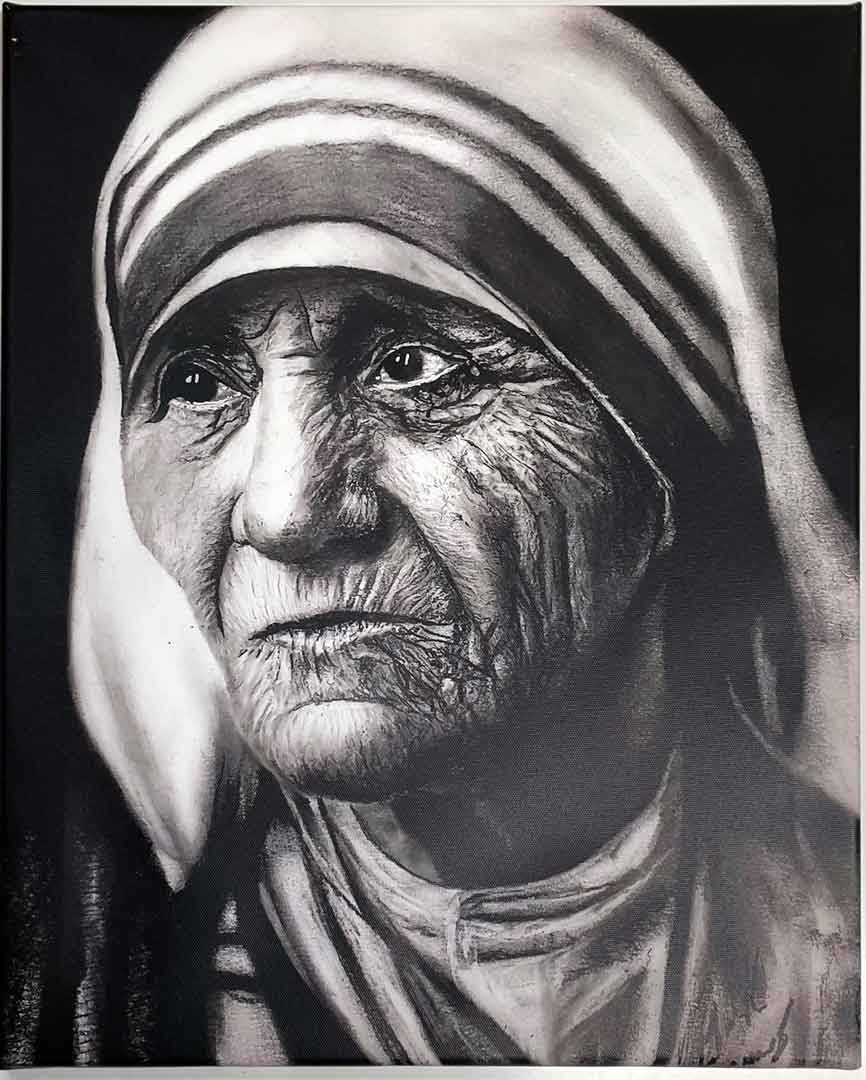 Mother Teresa Canvas, 16" x 12"