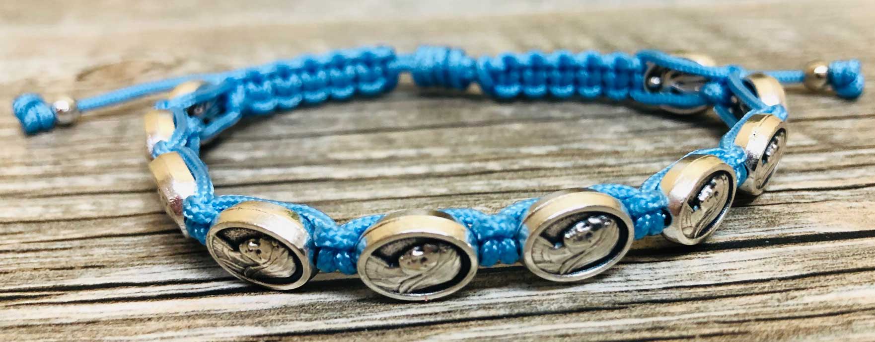 Mother's Blessing Bracelet with Blue Thread