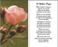 Mothers Prayer Paper Prayer Card, Pack of 100
