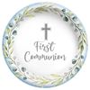 My First Communion 6 3/4" Round Plates - Blue