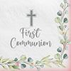 My First Communion Luncheon Napkins - Pink